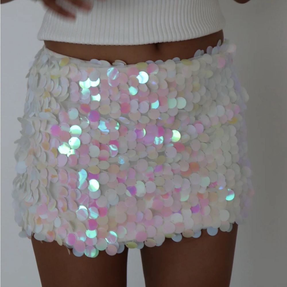 Zara SEQUIN MINI SKIRT